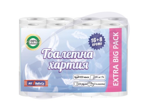 тоал.хартия АГНЕЛА /1*24бр/трипластова